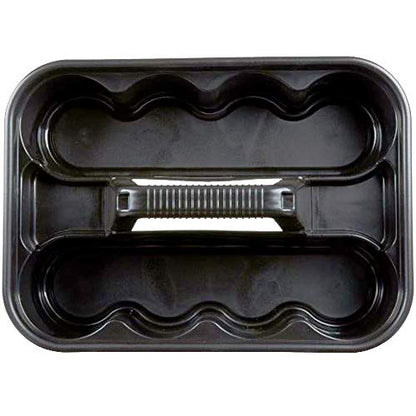 Rubbermaid Commercial Products Deluxe Carry Caddy for Take-Out Coffee/Soft Drinks Postmates/Uber Eats/Food Delivery Cleaning Products Sports/Water Bottles Black - size: 1 Pack