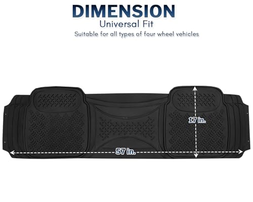 Zone Tech Premium Quality Automotive Rear Universal 1 Piece Runner Mat- All Weather Protection-Perfect for Car, Truck and SUV
