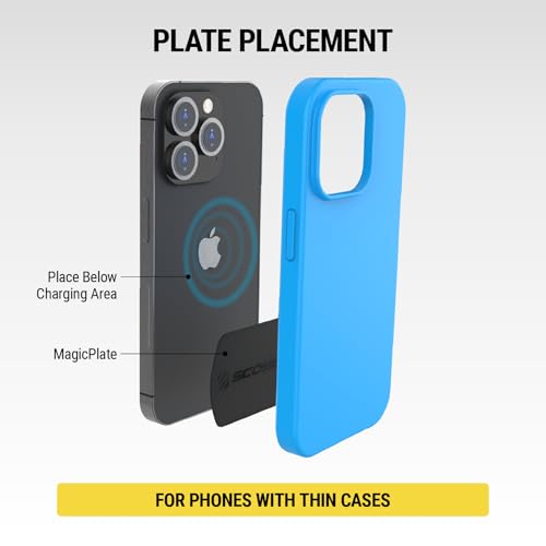 Scosche MPLT54T-4PKBP0 MagicMount Replacement Plate Kit for Magnetic Car Phone Mount Holder, Metal Plates w/Extra Strength Hold for Smartphone, Tablet, Magnet Cell Phone Stand & Phone Case, Pack of 4 - size: 4 Plates, style: Heavy Duty