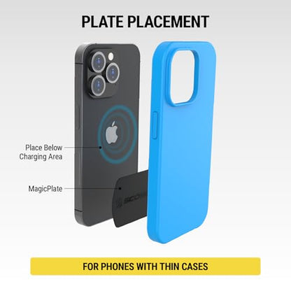 Scosche MPLT54T-2PKBP0 MagicMount Replacement Plate Kit for Magnetic Car Phone Mount Holder, Metal Plates w/Extra Strength Hold for Smartphone, Tablet, Magnet Cell Phone Stand & Phone Case, Pack of 2 - size: 2 Plates, style: Heavy Duty