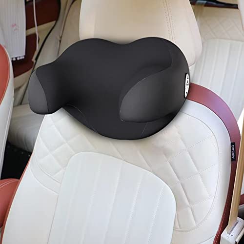 SPRFUFLY U-Shaped Car Headrest Pillow for Sleeping, 100% Memory Foam Car Pillow with Breathable Removable Cover, Ergonomic Design - Ideal Car Companion for Naps & Neck Pain Relief (Black, 1PC) - color: Pack of 1/Black/U-shaped