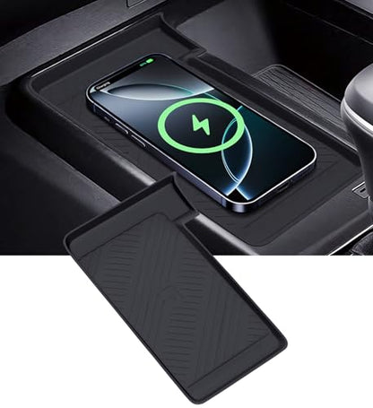 Wireless Charging Protective Mat for Toyota Camry 2026 2025, Center Console Interior Accessories Silicone Anti-Slip Wireless Charger Cover Pad for 2025-2026 Camry, Black - style: Fits for Toyota Camry 2025-2026