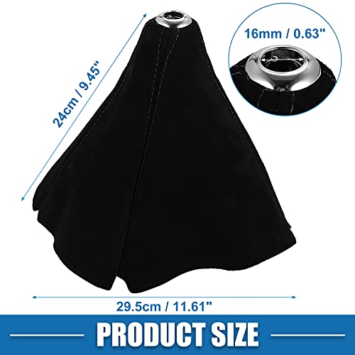 Car Shift Boot Cover Universal Gear Shift Knob Boot Dust Cover Suede Black - color: Black