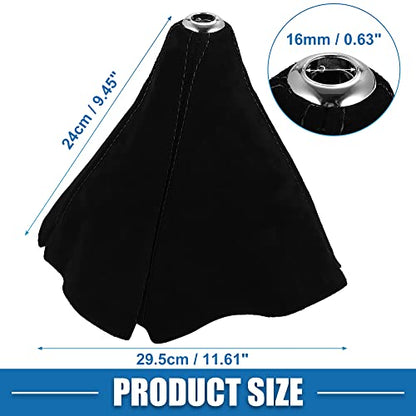Car Shift Boot Cover Universal Gear Shift Knob Boot Dust Cover Suede Black - color: Black