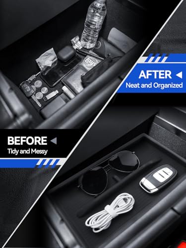 for Lexus RX350 Center Console Organizer Double-Layer 2023 2024 2025 2026 Lexus RX350/RX450/RX500 Accessories Armrest Box Storage Organizer Tray 2-Pack - size: for 2022-2026 Lexus RX