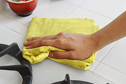 Detailer's Preference Premium Edgeless Microfiber Towels, 350 GSM, Ultra Soft, Lint-Free, Streak-Free, Scratch-Free, Highly Absorbent, for Auto, Home, and Detailing,16x16, 12-Pack, Yellow - color: Yellow