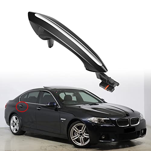 Exterior Black Door Handle,Rear Right Passenger Side, Compatible with BMW F07 F10 F11 F06 F12 F13 F01 F03 Replace # 51217231934 - Black,Rear Right - color: Black, size: Rear Right