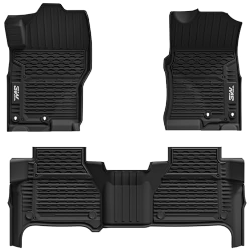 3W Floor Mats for Nissan Frontier 2026 2025-2022 Crew Cab(Not for 2nd with Under Seat Speaker), All Weather TPE Custom Fit Car Liner for Frontier Crew Cab Pickup, Black - size: 4.Frontier|22-26|Floor Mats