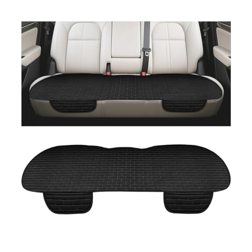 Car Back Seat Cover, Anti-Slip Long Comfortable Vehicle Rear Chair Protectors with Storage Pocket, Breathable Automotive Back Bench Cushion Pad, Universal for SUV Sedan Truck (Black/Silver) - color: Black/Silver