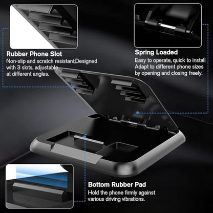 Universal Car Phone Holder & Dashboard Mount - Anti-Slip Phone Cradle Pad for iPhone, Samsung, Android & All Smartphones - Secure Hands-Free Mount for All Vehicles