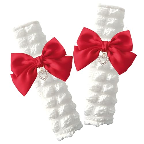 Fashion Big Bow Car Seat Belt Cover Pads (2 in a Pack), Car Accessories Seat Belt Shoulder Strap Protector Universal Seat Belt Cover (red) - color: red