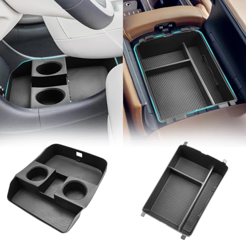 SHAOHAO 2Pcs for 2026 Hyundai Palisade Center Console Organizer & Lower Organizer Tray for 2026 Hyundai Palisade Calligraphy Accessories Console Tray Armrest Storage Box Easy Removal (Only for 7-Seat) - color: 2 Pcs - 2026 Palisade Center & Lower