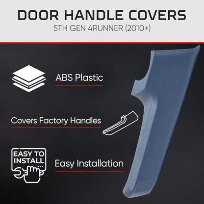 AJT DESIGN Door Handle Covers Compatible with Toyota 4Runner 2010+ (5th Gen) | 5th gen 4runner Chrome Delete | ABS Plastic Front & Back Interior Car Door Handle Cover| Made in USA | Cavalry Blue - color: Cavalry Blue