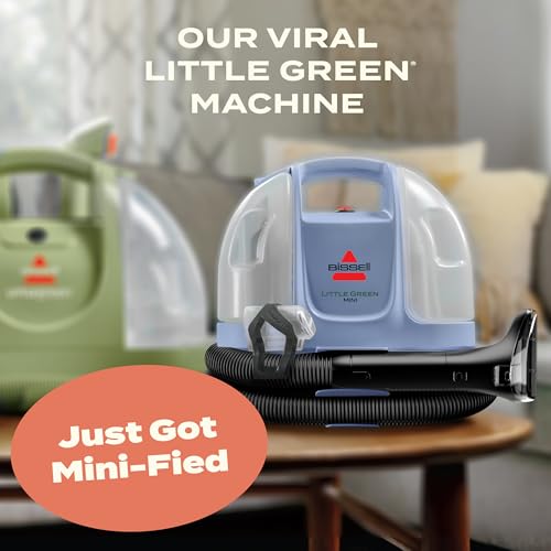 BISSELL Little Green Mini Portable Carpet and Upholstery Deep Cleaner, Car/Auto Detailer, with HydroRinse Self-Cleaning Tool and 4" Tough Stain Tool, Limited Edition Color Lake, 4075F - style: Little Green Mini Lake