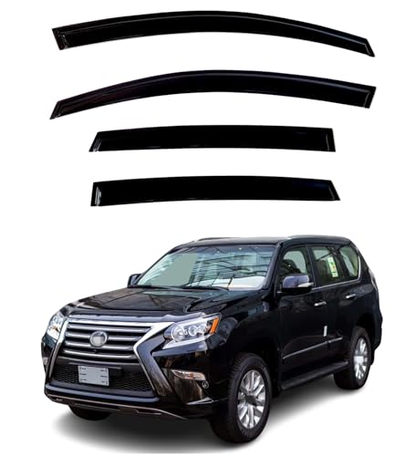 4Pcs Window Visors Vent Deflectors for Lexus GX460 2010-2023 Rain Guards Shade - size: Gx460 2010-2023