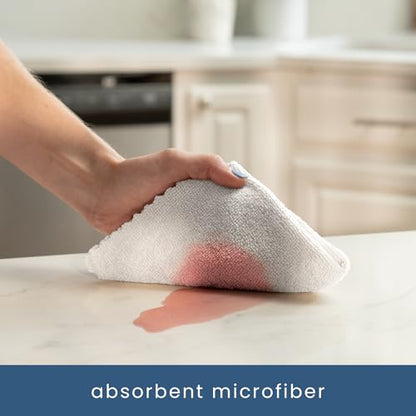 S&T INC. Microfiber Cleaning Cloths with Box, Two 50pk Boxes, Bulk Towels for Home, Reusable Microfiber Towels for Cars, Cleaning Rags, White, 190gsm, 11.8 Inches x 11.8 Inches - color: White 2 Box