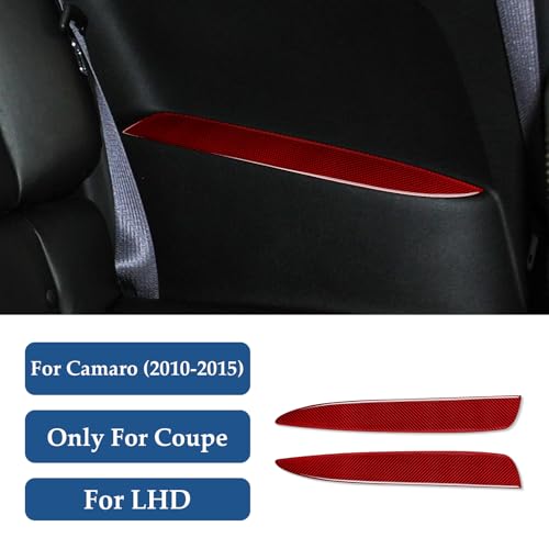 Car Rear Armrest Sticker Carbon Fiber Decal Interior Trim Cover for Chevrolet Camaro 2010 2011 2012 2013 2014 2015 Accessories - color: Rear Armrest