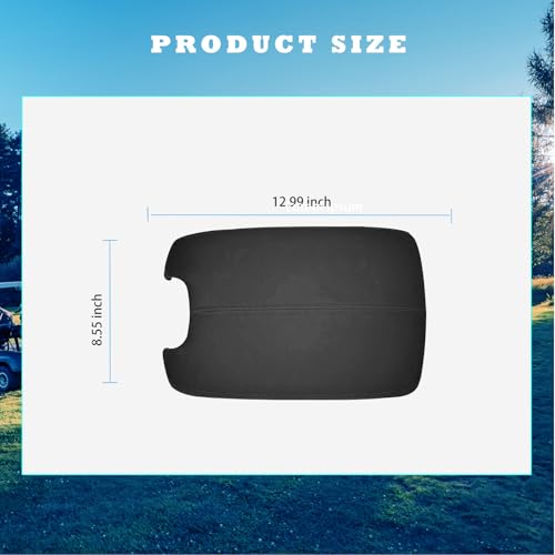 Compatible with Center Console Lid Armrest Honda Accord Replacement Cover 2008 2009 2010 2011 2012 Center Console Cover (Black(Center & Front)) - color: Black(Center & Front)
