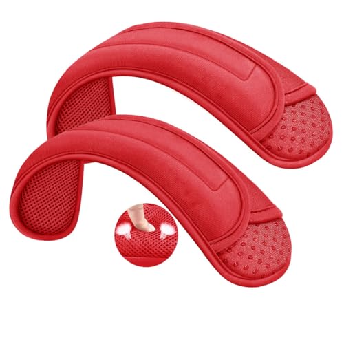 ZINZ 2-Pack Universal Shoulder Pad with Ultra Thick Cushion for Bag Luggage Bag Crossbody, Plus Long & Anti-Slip & Breathable,Red - color: Red