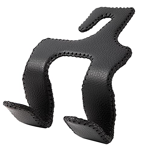 AMVOYOA 【2021 Upgraded】 Car Purse Hook, 2 in 1 Car Seat Headrest Hooks Durable Hanger Storage Holder Leather Organizer for Hanging Grocery Bags, 1 Pack, Black - color: Black, size: 1 Pack