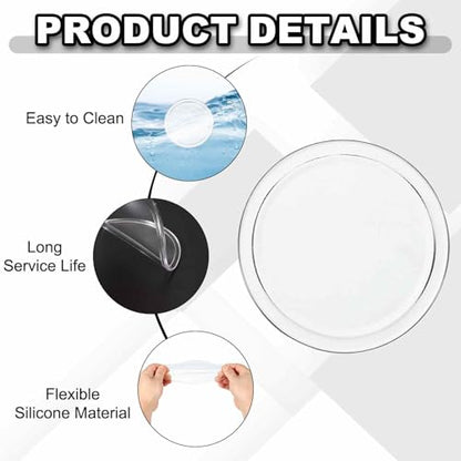 10 Pcs Round Anti-Slip Mat, 1.57" Diameter Phone Grip Pad Non-Slip Silicone Mat Anti-Skid Holder for Phone Keys Sunglasses Electronic Devices, Clear - color: Clear, size: 1.57"