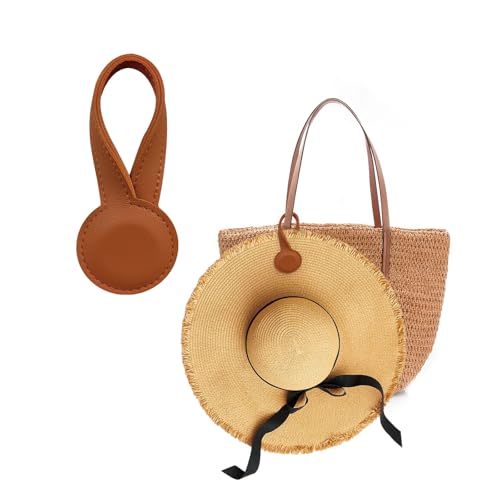 Travel Clip for Bags, Strong Leather Holder with Secure Closure, Lightweight Hook for Purses, Backpacks, Tote Bags, Luggage, Beach Accessories, and Vacation Essentials (1-Pack) Brown - color: Brown