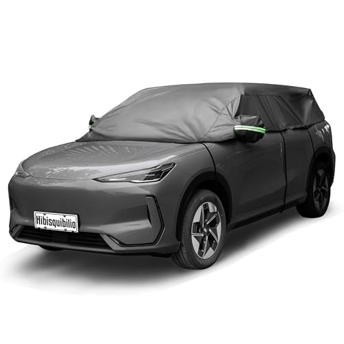 UV Resistant Winter Windshield Cover with Reflective Straps – Breathable Hail Cover - Windproof & Dustproof | 6-Layers Waterproof Sedan Car Cover for All Weathers for Sedan & Trucks