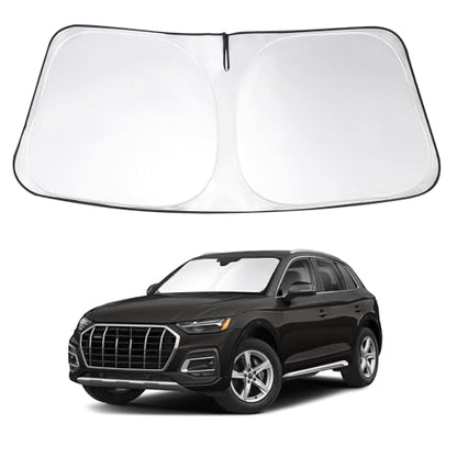 Windshield Sun Shade Custom Fit 2018-2023 2024 2025 2026 Audi Q5 Accessories Front Window Sunshade Shield Shades Blocker Keeps Car Cool - size: For Audi Q5 2018-2025