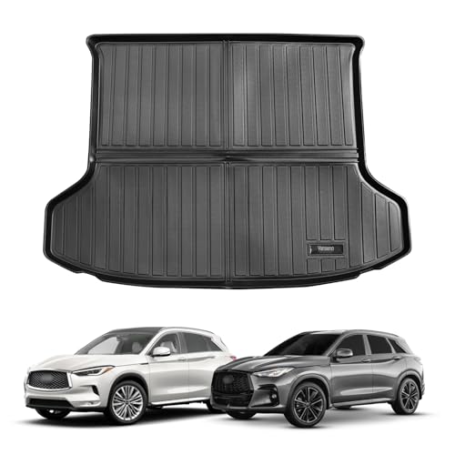 Vanseno Cargo Liner for Infiniti QX50 2019-2025 / QX55 2022-2025 Trunk Mats All Weather TPE Rear Cargo mats for QX50 Accessories,Black - color: Fit 2019-2026 Infiniti QX50