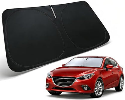 Windshield Sun Shade for 2014-2018 Mazda 3 Accessories, Car Front Window Sun Visor & Heat Shield | 240T Sunshade Protection Blocks UV Rays Keep Your Car Cooler - size: For | Mazda 3 2014-2018