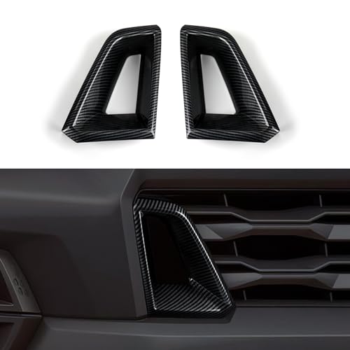 Car ABS Carbon Fiber Front Bumper Grille Cover Interior Trim Decal for Chevy Colorado 2023 2024 2025 2026 Accessories - color: Front Bumper Grille Decal