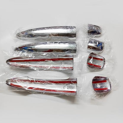Chrome Exterior Door Handle Cover Trim for Nissan Altima Sentra 2020-2025 X-Trail T33 Rogue 2021-2024 Qashqai Accessories Decor (with Smart Key Holes) - style: With Smart Key Holes
