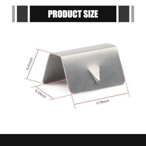 12 PCS Car Wind Deflector Buckle, Stainless Steel Rain Gutter Clip Replacement, Windproof Rainproof Deflector Channel Fixed Window Clip Set, Compatible with HEKO G3 Sned Accessories (Silver)