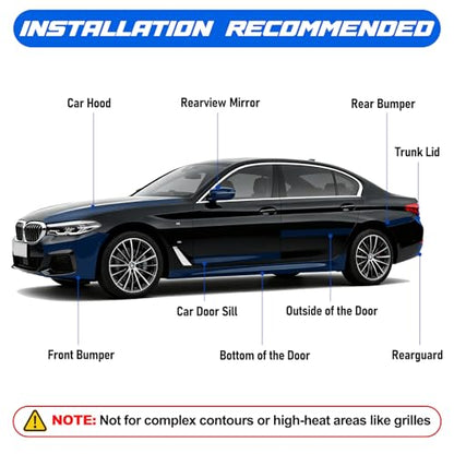 Spurtar Gloss Black Vinyl Wrap 3 Inch x 20ft Air-Release Adhesive Car Vinyl Tape Chrome Delete Wrap Roll DIY Car Exterior Decoration Door Edge Guard Vehicle Detailing Paper 7.5 CM x 6M - size: 3 in x 20 ft