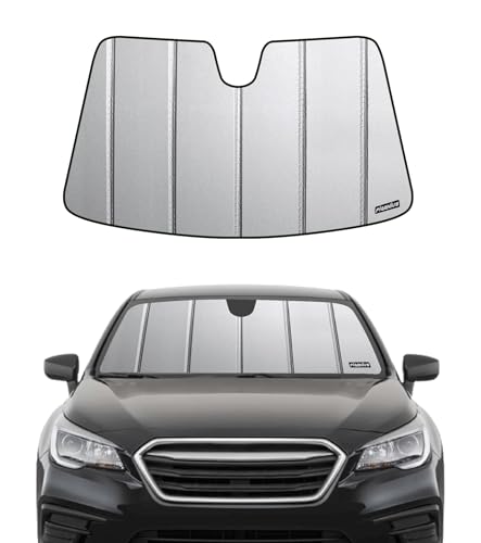 Pigenius Windshield Sunshade for Subaru Legacy/Outback 2015-2019 No Eyesight, Premium Grey Leather Finish - color: gray, size: for legacy/outback 2015-2019 without eyesight