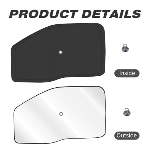 Front Side Window Sun Shade with Suction Cups for 2017-2022 Fo-rd F250 F350 Super Duty 2Dr 4Dr Pickup, Foldable Window Sunshade Sun Visor Protector, Side Window Shades Blocks UV Rays Heat - size: Silver & Black-Fit 2017-2022 Ford F250 F350