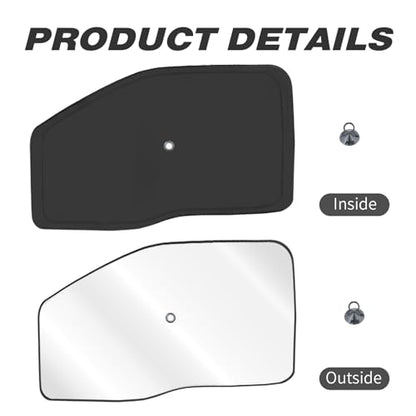 Front Side Window Sun Shade with Suction Cups for 2017-2022 Fo-rd F250 F350 Super Duty 2Dr 4Dr Pickup, Foldable Window Sunshade Sun Visor Protector, Side Window Shades Blocks UV Rays Heat - size: Silver & Black-Fit 2017-2022 Ford F250 F350