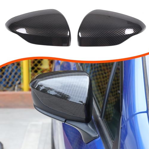 2PCS Car Rearview Mirror Cover Trims Compatible with 2022-2025 Subaru WRX Side Mirror Cover Car Exterior Door Side Rear View Mirror Protector Cover (Carbon Fiber Pattern) - color: Carbon Fiber Pattern