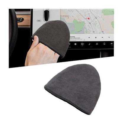 Ohleats Car Screen Cleaner, 4.72×3.93" Triangle Microfiber Auto Screen Cleaning Pad, Foldable Touch Screen Cleaner Cloth for Vehicle Dashboard LCD Display, Interior Car Accessories - color: Triangle,1Pcs