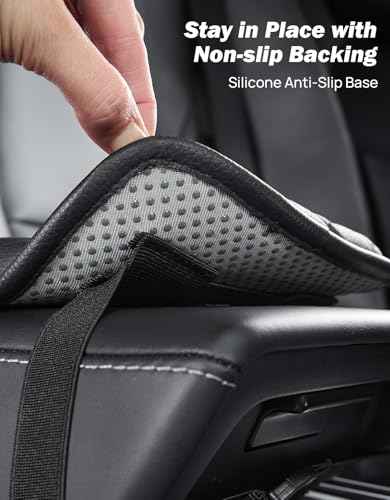 JOYTUTUS Universal Center Console Cover, Leather Arm Rest Covers Armrest Cover for Car, Middle Console Cover Lid, Car Arm Rest Cushion Pad for Most Vehicle, SUV, Car, Sedan, Car Black Accessories - size: 12.01" x 6.89"