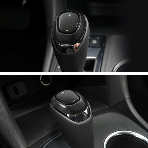 TOMALL Stainless Steel Car Gear Shift Knob Cover Compatible with Chevy Equinox 2018-2020 Malibu XL 2016-2020 Cruze 2017-2019 Shifter Panel Trim Gear Lever Cover for Car Accessories (Black Brushed) - color: Black Brushed