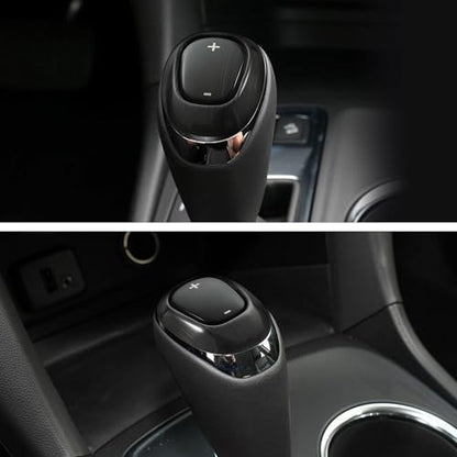 TOMALL Stainless Steel Car Gear Shift Knob Cover Compatible with Chevy Equinox 2018-2020 Malibu XL 2016-2020 Cruze 2017-2019 Shifter Panel Trim Gear Lever Cover for Car Accessories (Black Brushed) - color: Black Brushed