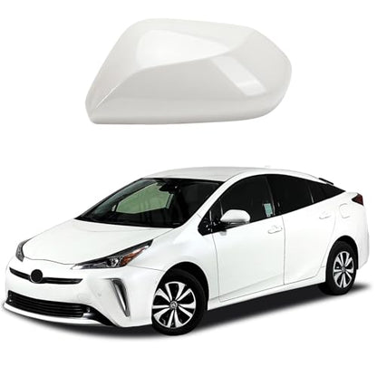 Right Passenger Side Car Mirror Cap Cover Compatible with Toyota Prius 2016 2017 2018 2019 2020 2021, Direct Replacement, 87915-47070, White - color: white, size: Right