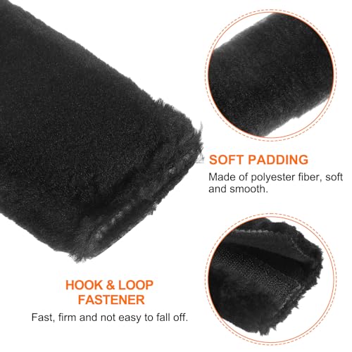 HARFINGTON 2pcs Car Seat Belt Pad Soft Fiber Seatbelt Shoulder Strap Covers Comfortable Driving Cushion Universal Car Accessories for Car, Black - color: Black