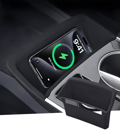 Wireless Charging Protective Mat for Chevrolet Equinox 2026 2025, Interior Accessories Center Console Anti-Slip Wireless Charger Cover Pad Protector for 2025-2026 Equinox, Black - style: Fits for Chevrolet Equinox 2024-2026