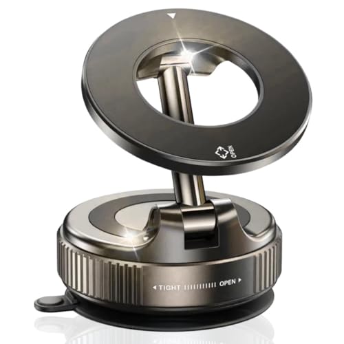 Magnetic Phone Mount for Car, Universal Suction Phone Holder 360 Adjustable for Dashboard, Windshield, Mirror and Desk, All Smartphones