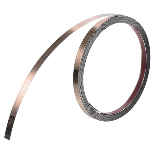 uxcell Wall Trim Molding, Stainless Steel Peel and Stick (Mirror-Like Finish), for Ceiling, Mirror Frame 16.4Ft x 0.4in，Rose Gold - color: Rose Gold, size: 16.4 ft x 0.4 in