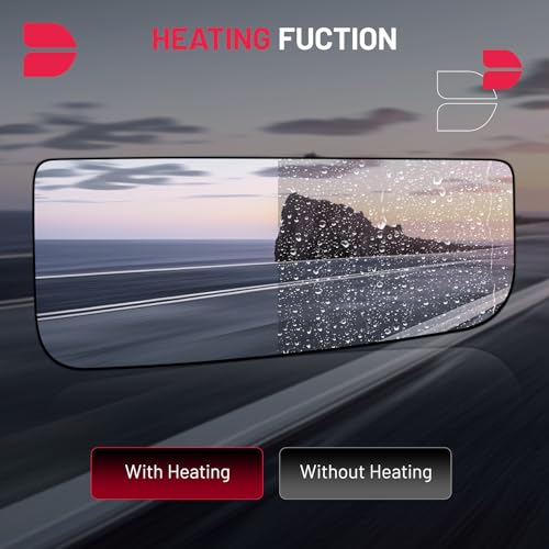 BDFHYK Mirror Glass Compatible with 2015-2021 F-150, 2017-2022 F-250 F-350 Super Duty Side View Exterior Mirror with Backing Plate, Replaces FL3Z17K707J, Heated (Right Lower Side) - size: Right Passenger Side, style: 2015-2021 F-150