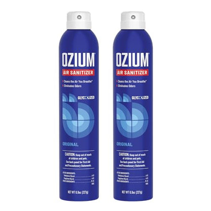 Ozium 8 Oz. Air Sanitizer & Odor Eliminator for Homes, Cars, Offices and More, Original Scent, Pack of 2 - size: 8 Ounce (Pack of 2)