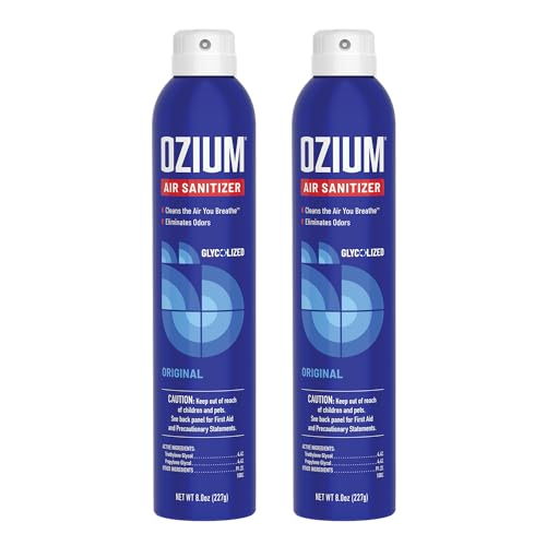 Ozium 8 Oz. Air Sanitizer & Odor Eliminator for Homes, Cars, Offices and More, Original Scent, Pack of 2 - size: 8 Ounce (Pack of 2)